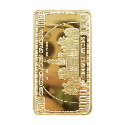 Collectible Trump 1000 Bitcoins Gold Bar