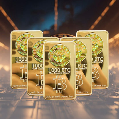 Collectible Trump 1000 Bitcoins Gold Bar