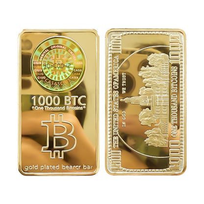 Collectible Trump 1000 Bitcoins Gold Bar